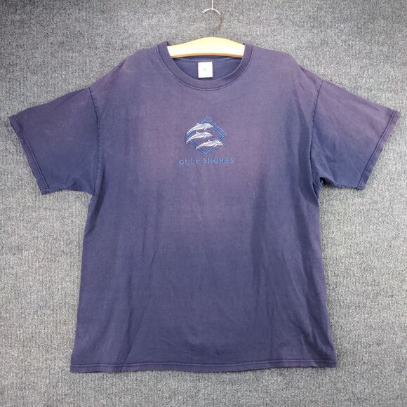 Delta Magnum Weight T-Shirt Tee Blue Size XL Crew Neck Short Sleeve Gulf Shores - Picture 2 of 12